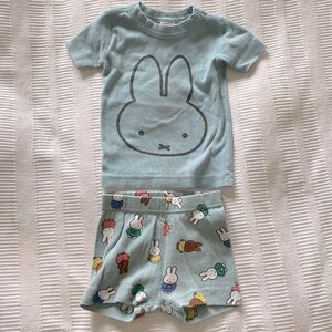 2T blue Hanna Andersson Miffy Bunny pajamas